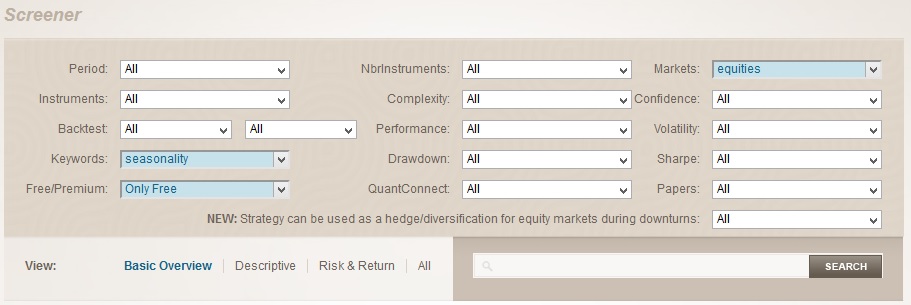 Screener setup